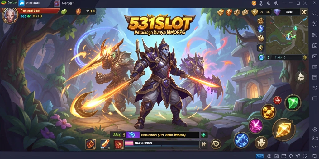 Screenshot gameplay <strong>531SLOT</strong> menunjukkan aksi pertarungan yang mendebarkan dalam dunia MMORPG.