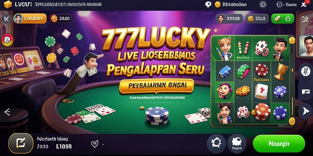 Tampilan gameplay Live Casino yang mendebarkan di 777LUCKY.