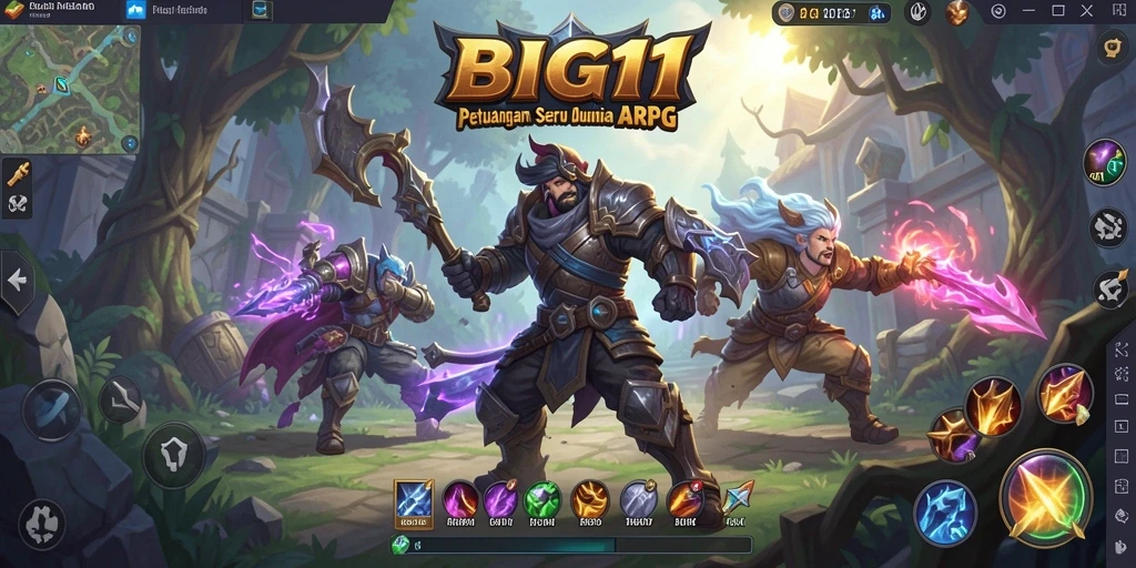 Screenshot menunjukkan aksi seru dalam gameplay ARPG BIG11.