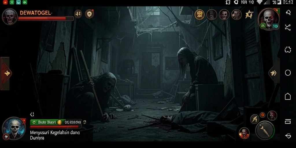Gameplay DEWATOGEL yang mencekam dan penuh ketegangan.