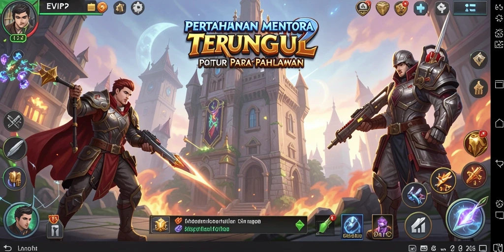 Tampilan menarik dari gameplay EVIP2 dalam genre Tower Defense.