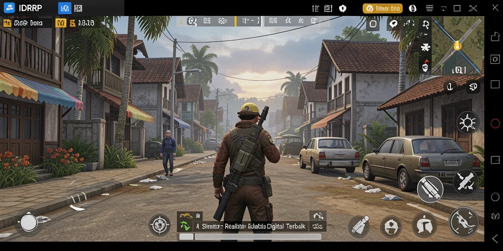 Tampilan gameplay menunjukkan interaksi dinamis dalam dunia digital IDRRP.