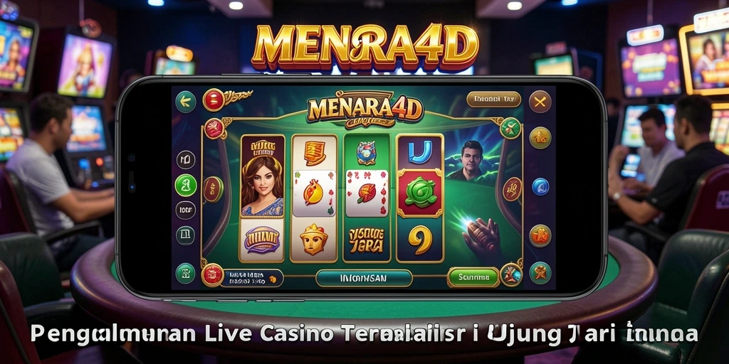Tangkapan layar MENARA4D menampilkan gameplay Live Casino yang seru dan interaktif.
