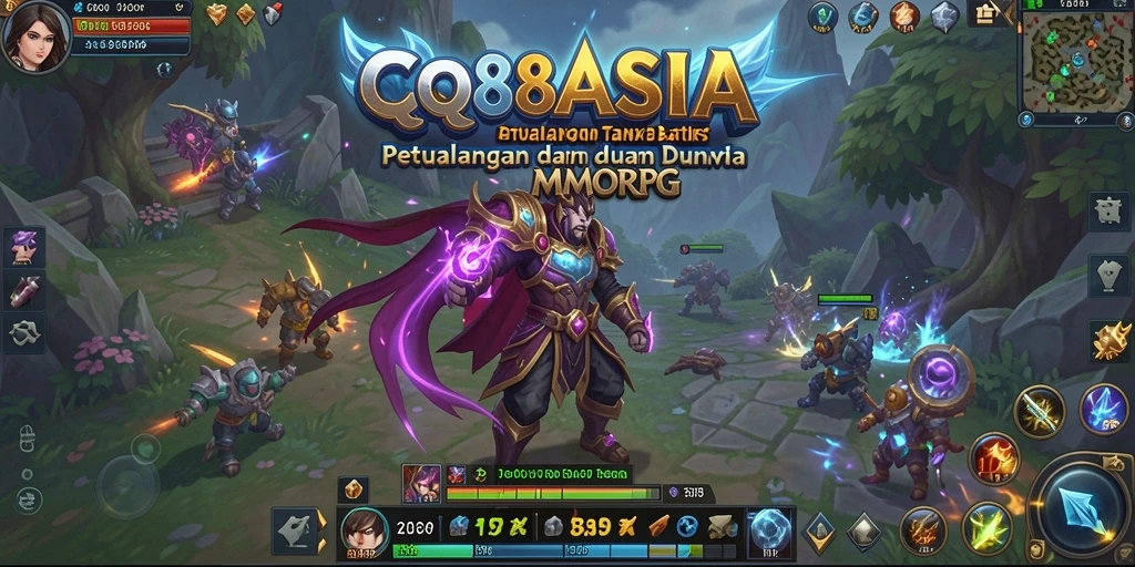 Screenshot gameplay QQ88ASIA menampilkan petualangan menakjubkan di dunia fantasi.